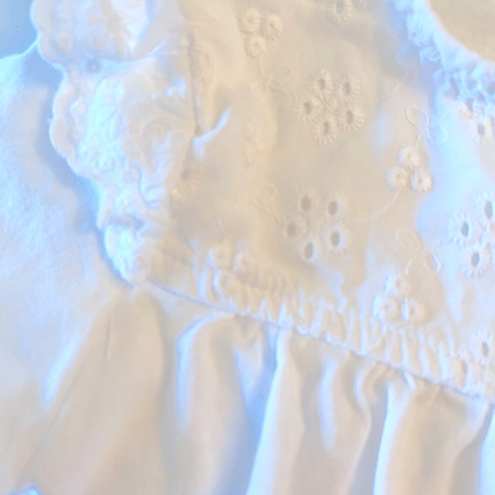 NWOT Baby B’Gosh White Romper with Wide Brim Floppy Hat Size 18 Months - Picture 7 of 12
